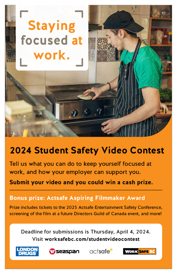 LAUNCHED: WorkSafeBC 2024 Student Safety Video Contest