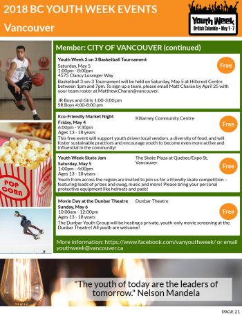 Vancouver Events (Con't)